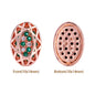Oval Shape Rose Gold Plated High-Quality Sew-on Alloy Charms Inlaid Cubic Zirconia WholesaleRhinestone