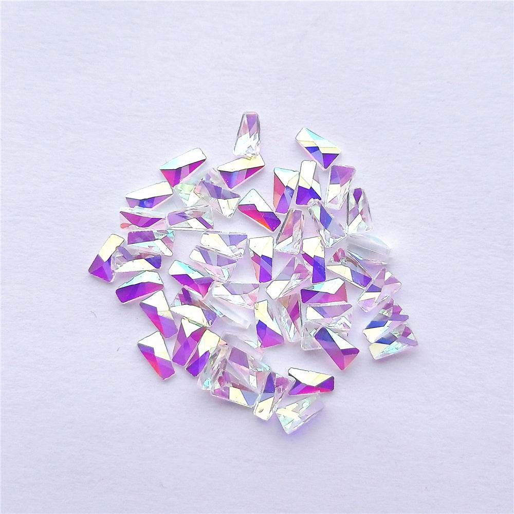 Trapezoid Shape Crystal AB Unfoiled Flat Back Fancy Rhinestones WholesaleRhinestone
