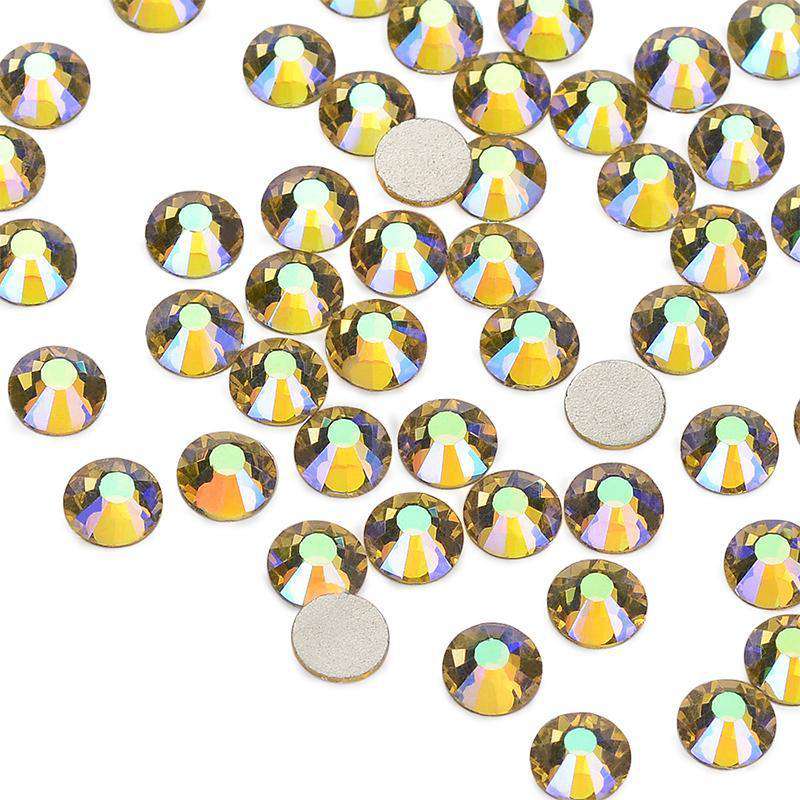 Light Yellow AB Glass FlatBack Rhinestones In Bulk WholesaleRhinestone