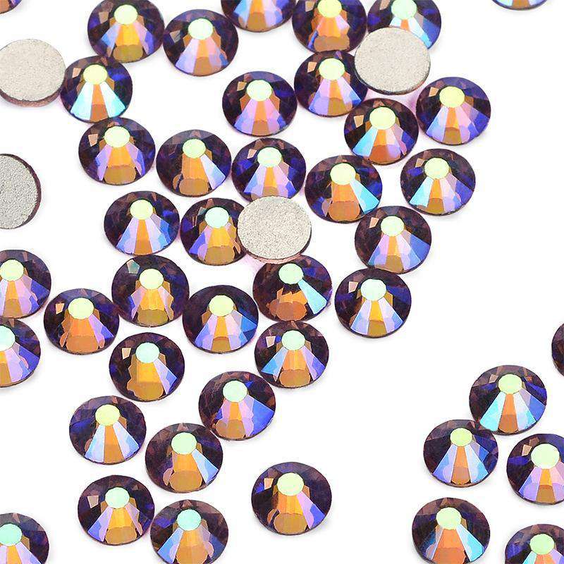 Light Amethyst AB Glass FlatBack Rhinestones Silver Back WholesaleRhinestone Main image