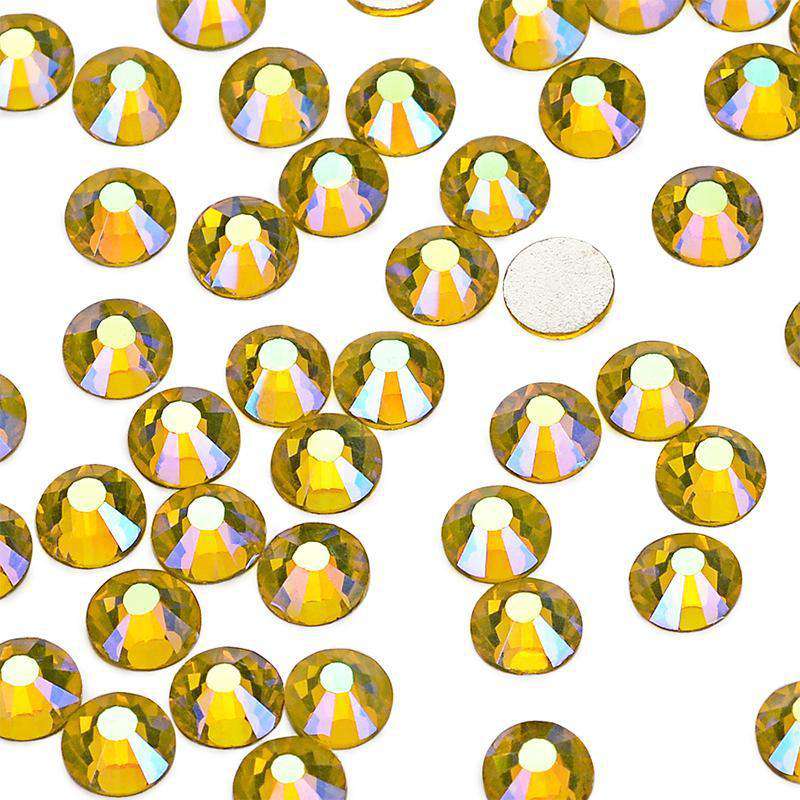Citrine AB Glass FlatBack Rhinestones Silver Back WholesaleRhinestone Main image