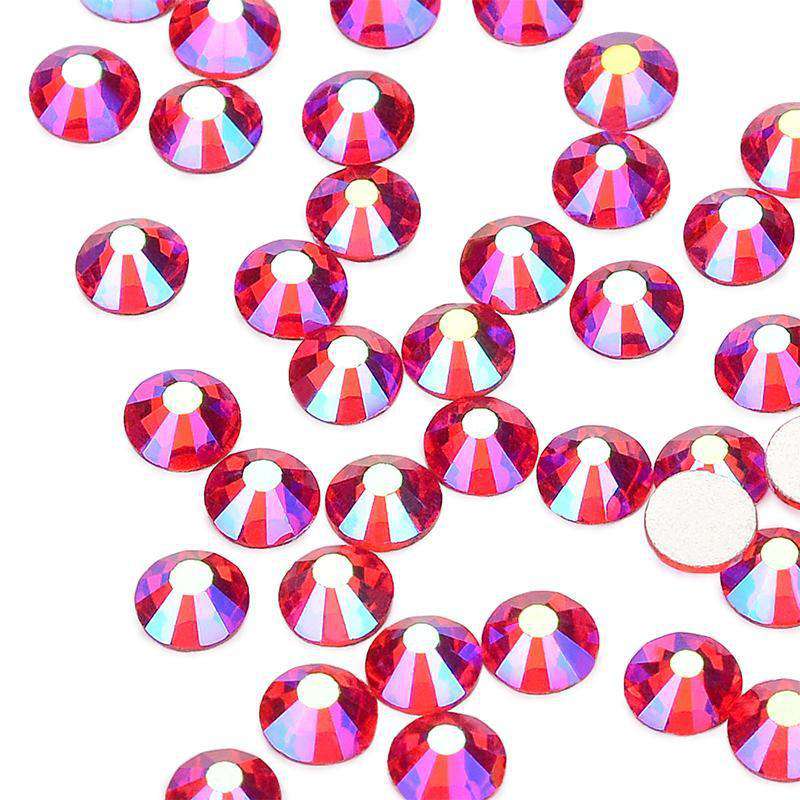 Light Siam AB Glass FlatBack Rhinestones Silver Back WholesaleRhinestone Main image