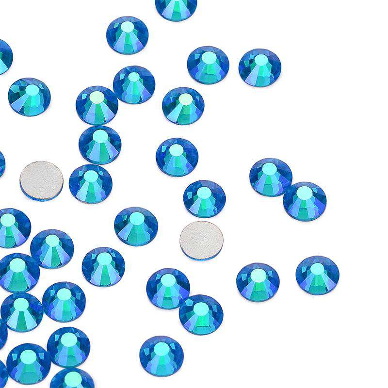 Capri Blue AB Glass FlatBack Rhinestones In Bulk WholesaleRhinestone