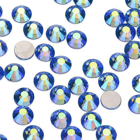 Light Blue AB Glass FlatBack Rhinestones Silver Back WholesaleRhinestone Immagine principale del prodotto