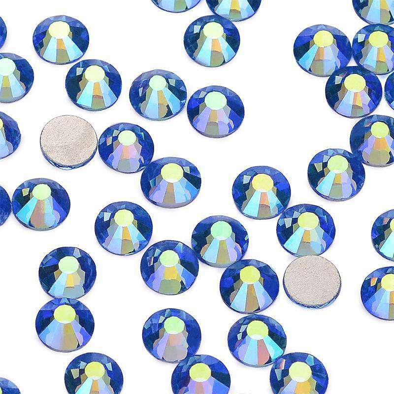 Light Blue AB Glass FlatBack Rhinestones Silver Back WholesaleRhinestone