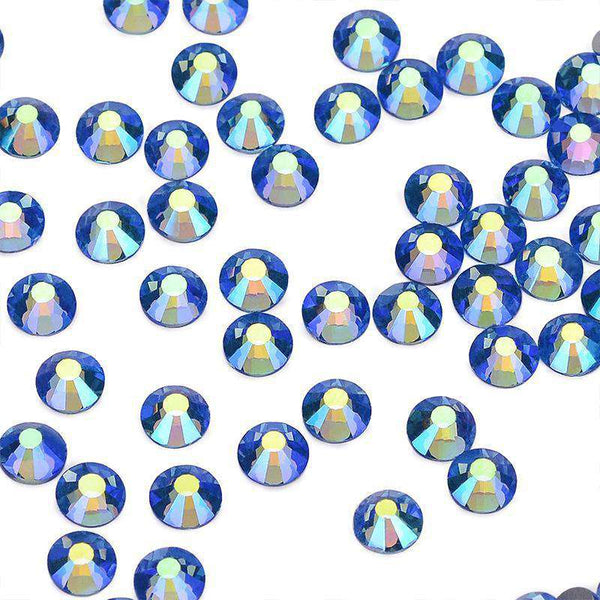 Light Blue AB Glass FlatBack Rhinestones Silver Back WholesaleRhinestone