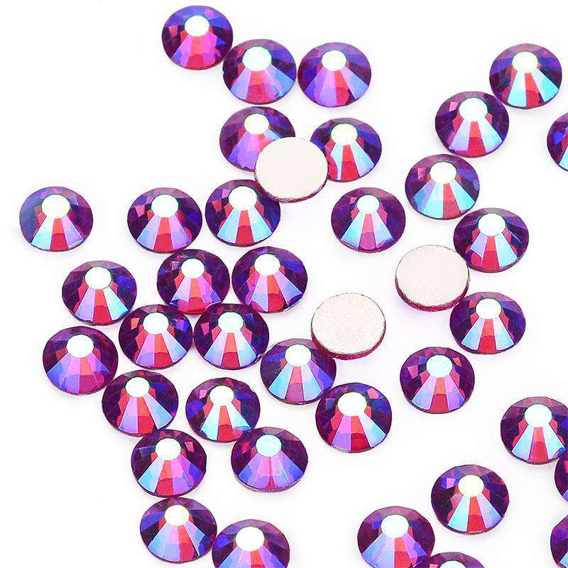 Fuchsia AB Glass FlatBack Rhinestones In Bulk WholesaleRhinestone