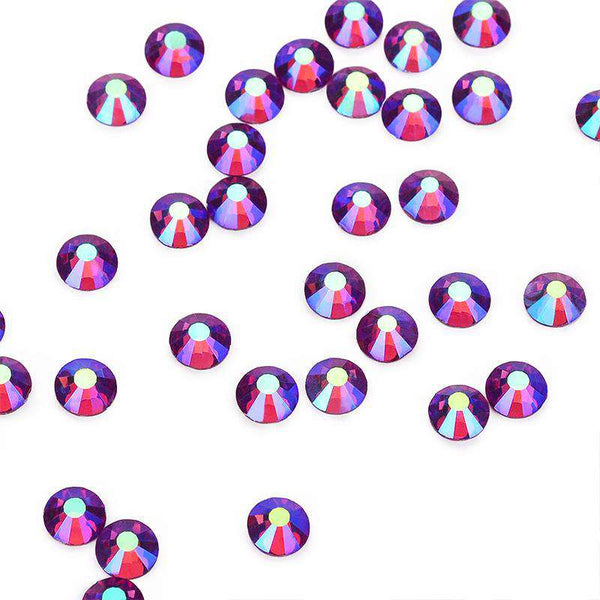 Fuchsia AB Glass FlatBack Rhinestones In Bulk WholesaleRhinestone