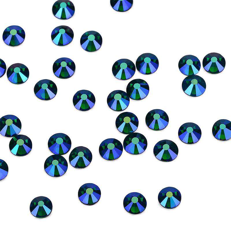 Dark Green AB Glass FlatBack Rhinestones In Bulk WholesaleRhinestone Main image
