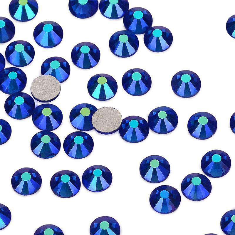 Sapphire AB Glass FlatBack Rhinestones Silver Back WholesaleRhinestone Main image