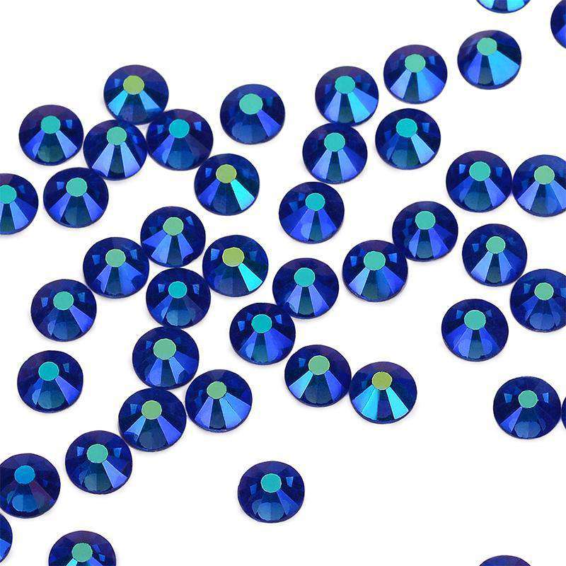 Sapphire AB Glass FlatBack Rhinestones Silver Back WholesaleRhinestone