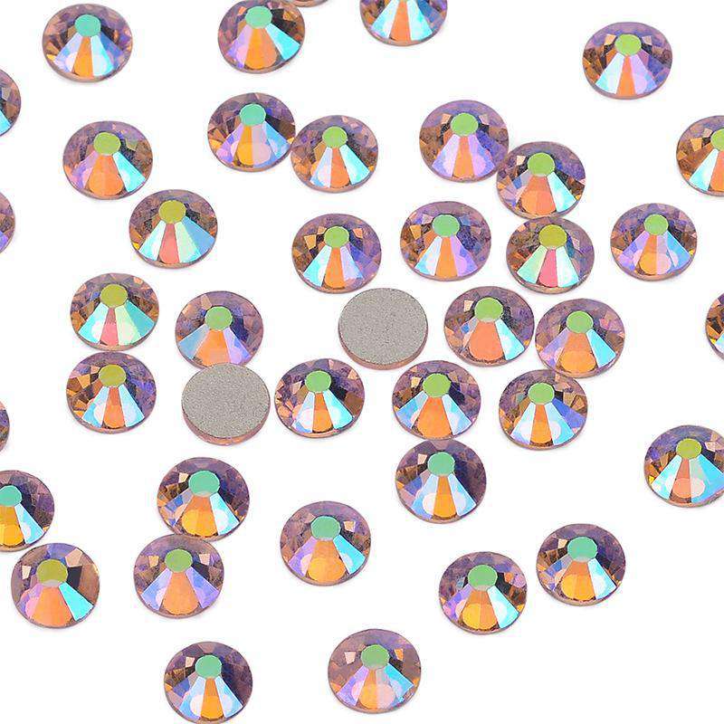 Light Pink AB Glass FlatBack Rhinestones Silver Back WholesaleRhinestone Main image