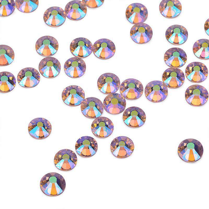 Light Pink AB Glass FlatBack Rhinestones Silver Back WholesaleRhinestone