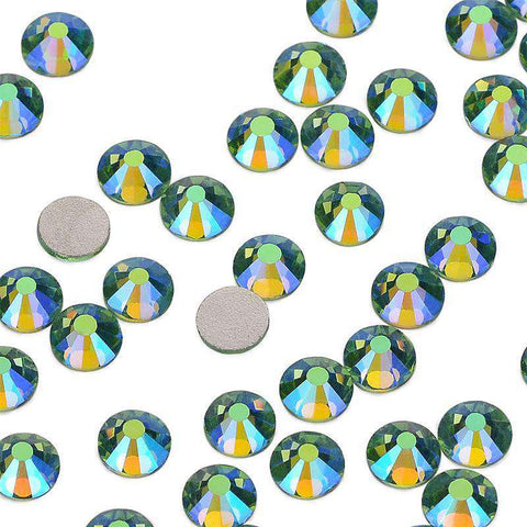 Peridot AB Glass FlatBack Rhinestones Silver Back WholesaleRhinestone Immagine principale del prodotto