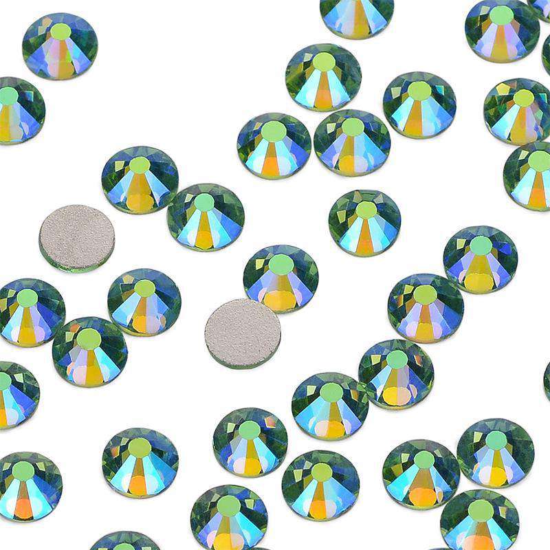 Peridot AB Glass FlatBack Rhinestones Silver Back WholesaleRhinestone Main image