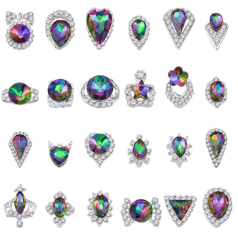 Alloy Nail Art Rhinestones Charms Gems Stones Decoration JC101-JC124 WholesaleRhinestone