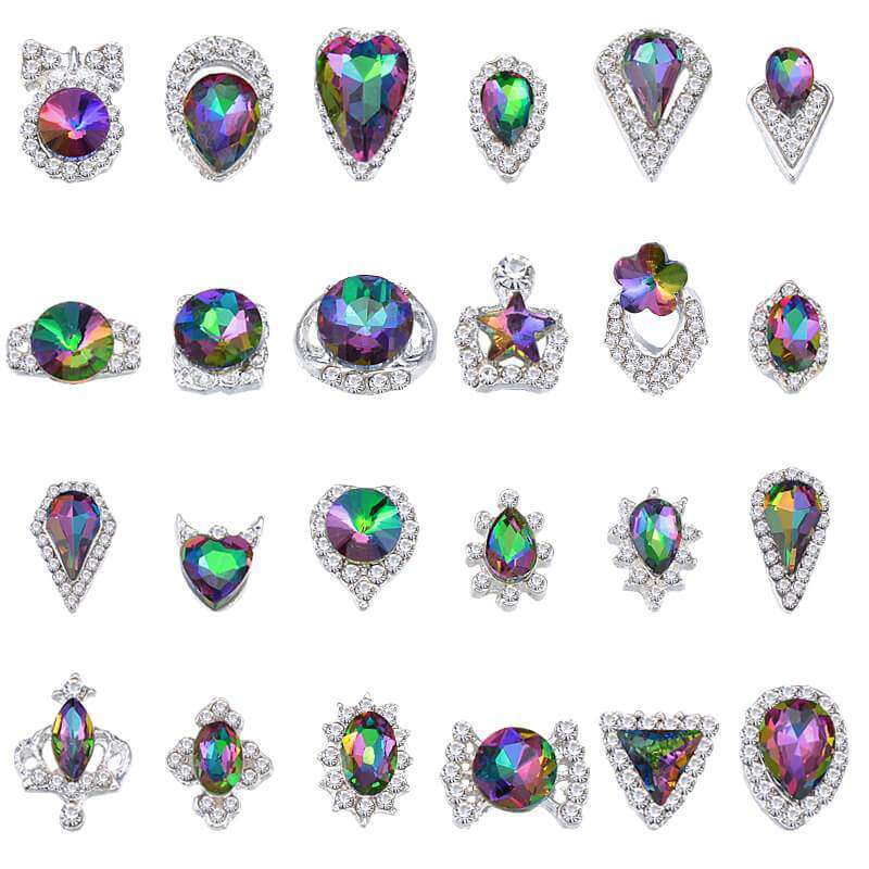 Alloy Nail Art Rhinestones Charms Gems Stones Decoration JC101-JC124 WholesaleRhinestone Imagen principal del producto