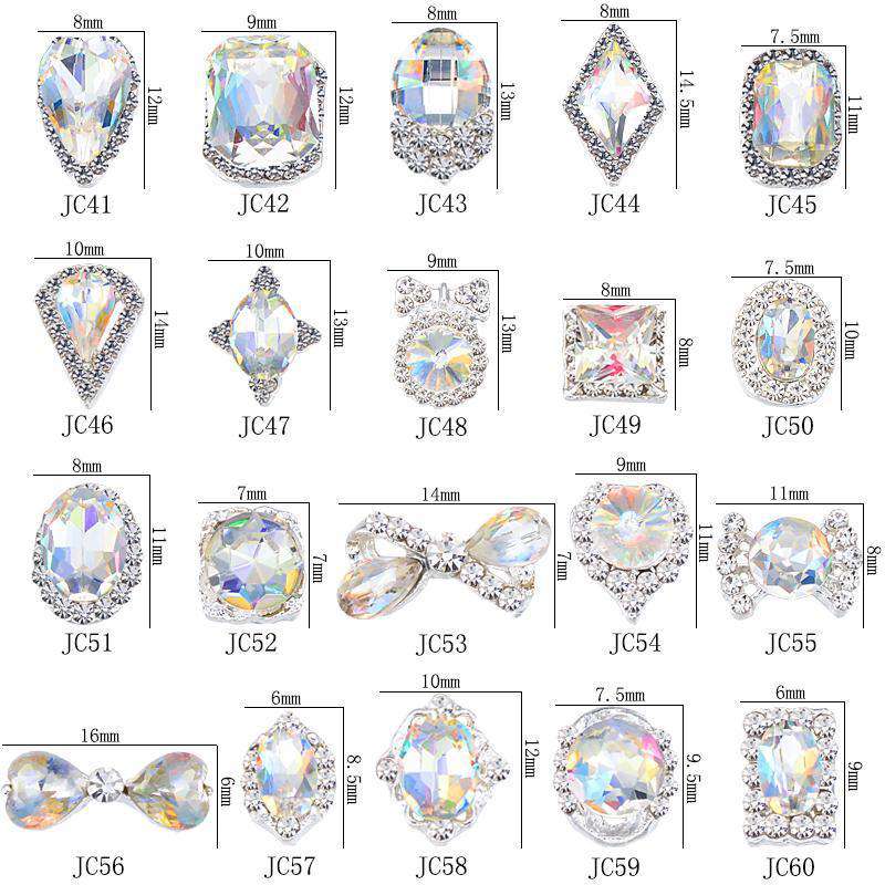 Alloy Nail Art Rhinestones Charms Gems Stones Decoration JC41-JC60 WholesaleRhinestone