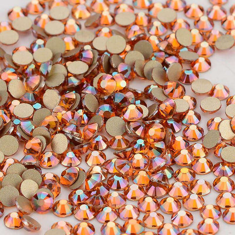 Amber Glass Flat Back Rhinestones WholesaleRhinestone Main image