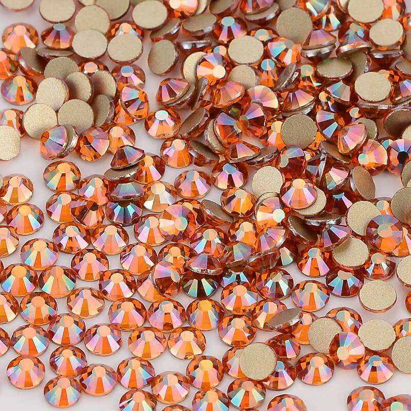 Amber Glass Flat Back Rhinestones WholesaleRhinestone