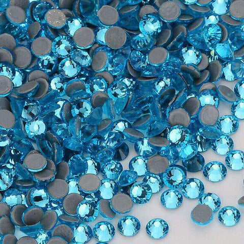 Aquamarine Glass HotFix Rhinestones In Bulk WholesaleRhinestone