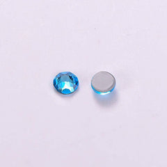 Aquamarine Glass HotFix Rhinestones 16 Cut Facets In Bulk WholesaleRhinestone