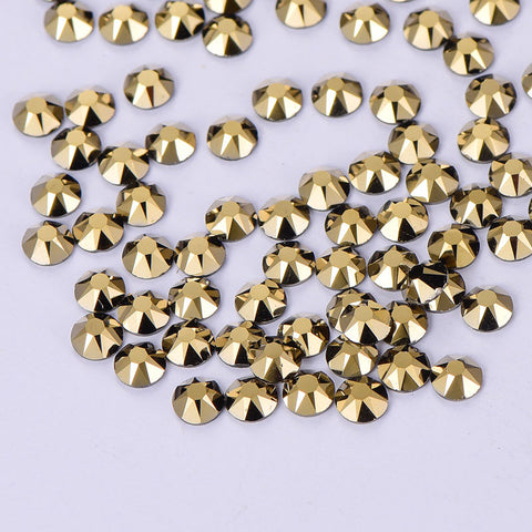 Aurum Glass Flat Back Glue-On Rhinestones 16 Cut Facets WholesaleRhinestone