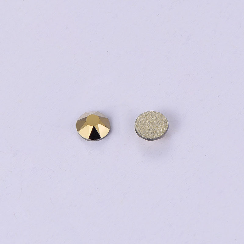 Aurum Glass Flat Back Glue-On Rhinestones 16 Cut Facets WholesaleRhinestone Main image