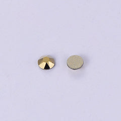 Aurum Glass Flat Back Glue-On Rhinestones 16 Cut Facets In Bulk WholesaleRhinestone