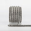 10 Yards Crystal & Black Rhinestones Close Cup Chain -  3 Rows Silver Base WholesaleRhinestone