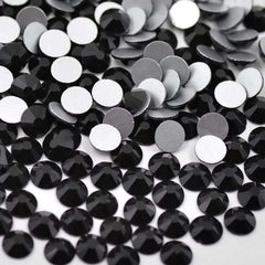 Black Glass Flat Back Rhinestones In Bulk WholesaleRhinestone