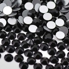 Black Glass Flat Back Rhinestones In Bulk WholesaleRhinestone