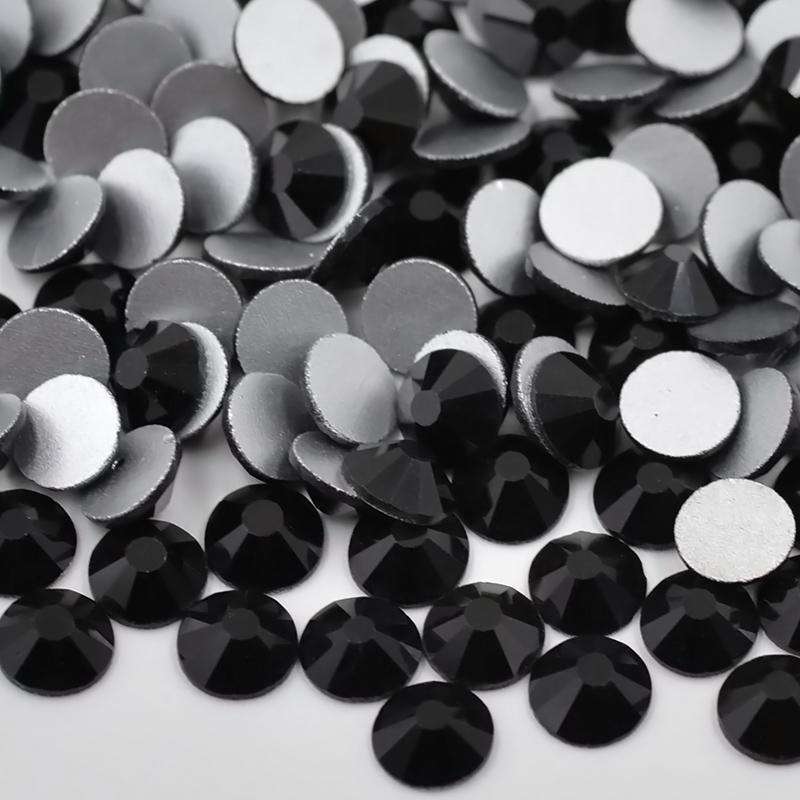 Black Glass Flat Back Rhinestones In Bulk WholesaleRhinestone