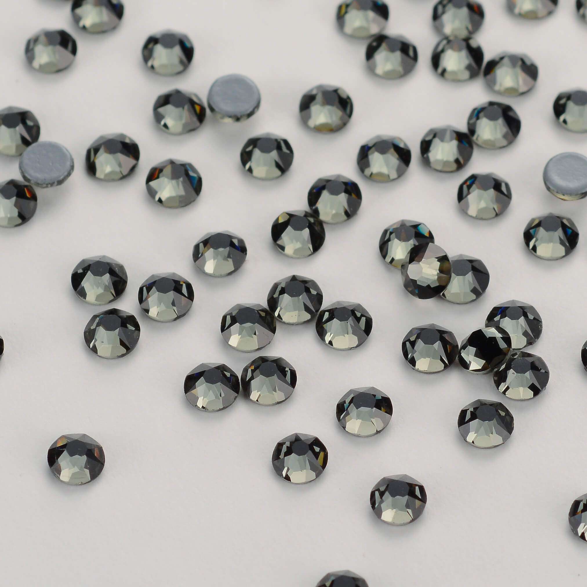 Black Diamond Glass HotFix Rhinestones 16 Cut Facets WholesaleRhinestone