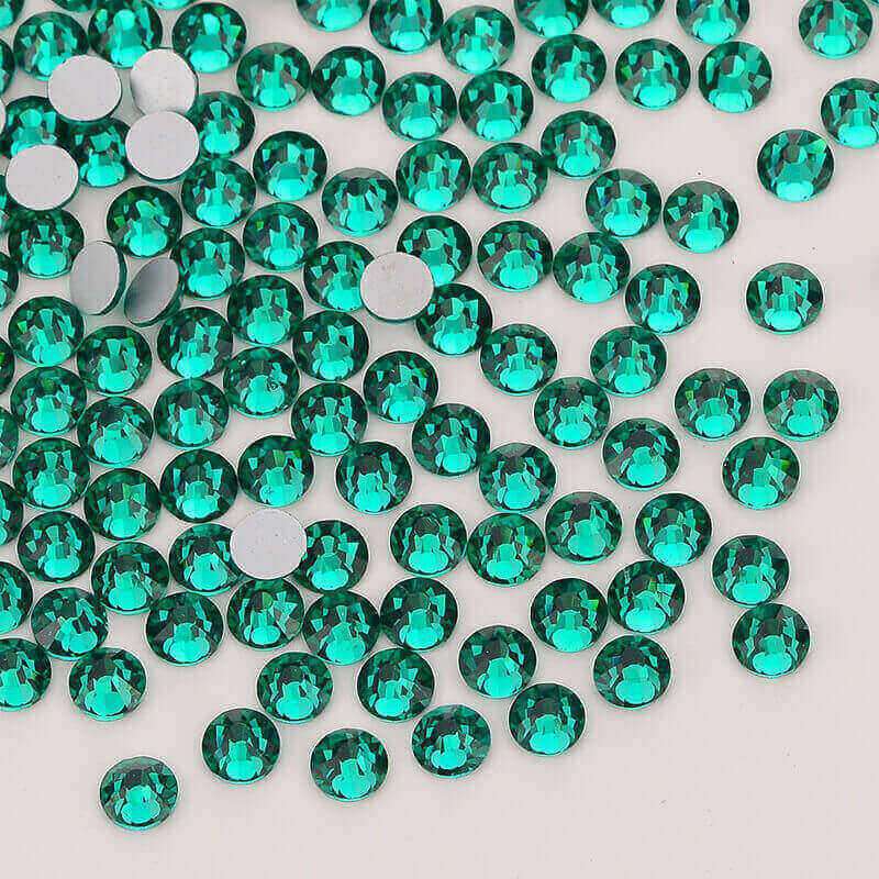 Blue Zircon Glass FlatBack Rhinestones Silver Back WholesaleRhinestone