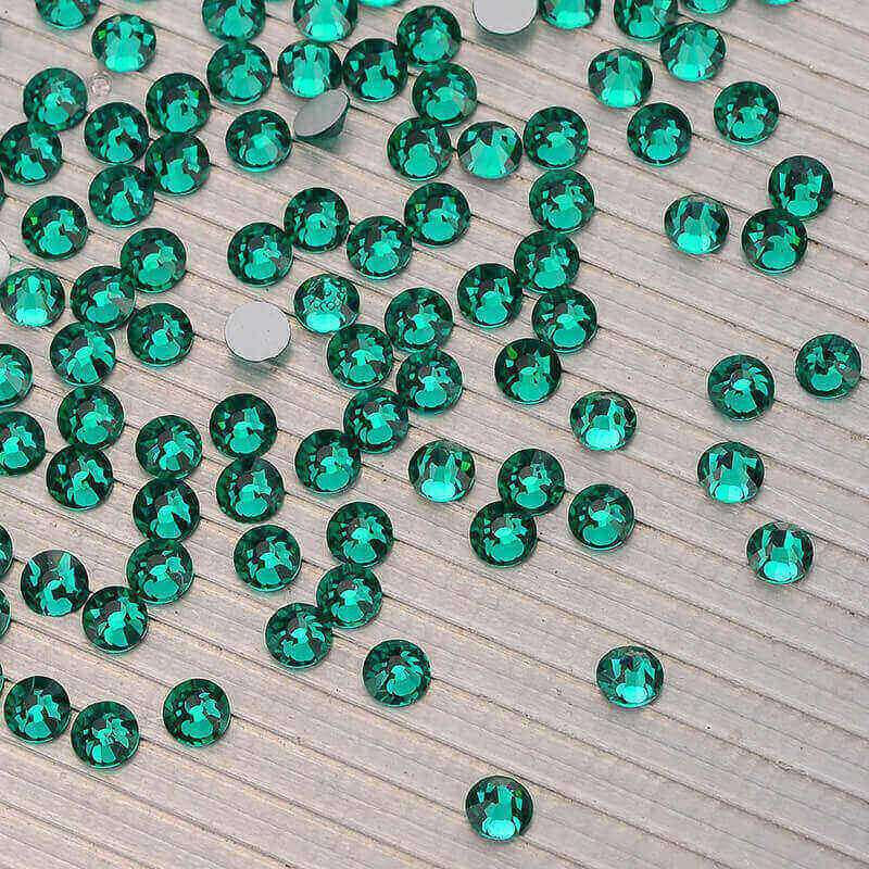 Blue Zircon Glass FlatBack Rhinestones Silver Back WholesaleRhinestone