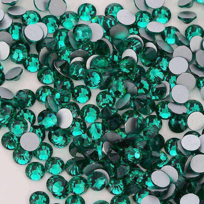 Blue Zircon Glass FlatBack Rhinestones Silver Back WholesaleRhinestone