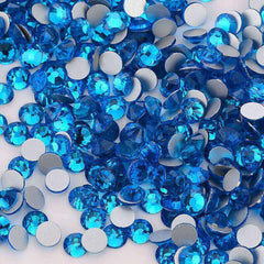 Capri Blue Glass FlatBack Rhinestones In Bulk WholesaleRhinestone