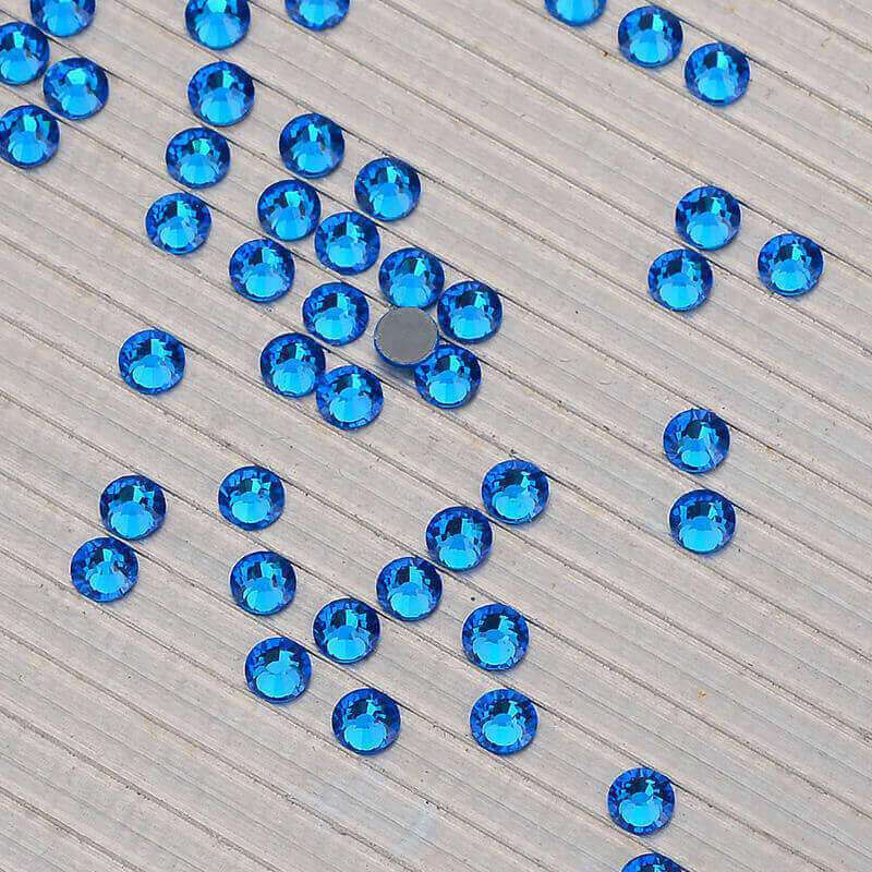 Capri Blue Glass HotFix Rhinestones In Bulk WholesaleRhinestone