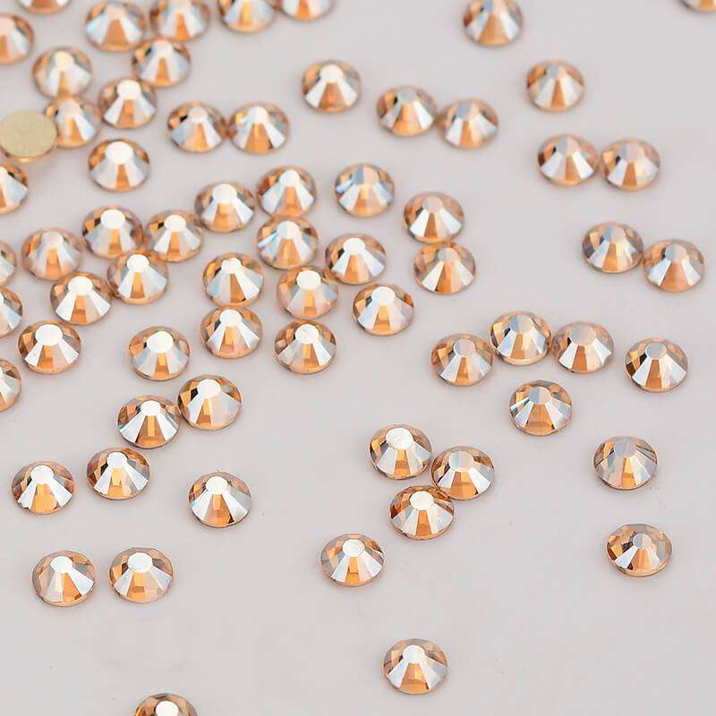 Golden Shadow Glass Flat Back Rhinestones Golden Back WholesaleRhinestone