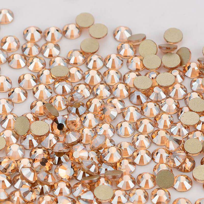 Golden Shadow Glass Flat Back Rhinestones Golden Back WholesaleRhinestone