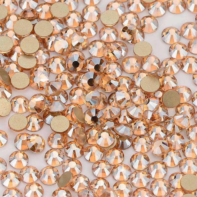 Golden Shadow Glass Flat Back Rhinestones Golden Back WholesaleRhinestone