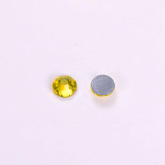 Citrine Glass HotFix Rhinestones 16 Cut Facets In Bulk WholesaleRhinestone