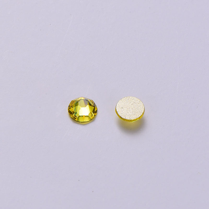 Citrine Flat Back No-HotFix Rhinestones 16 Cut Facets In Bulk Secondary image