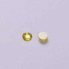 Citrine Flat Back No-HotFix Rhinestones 16 Cut Facets In Bulk WholesaleRhinestone