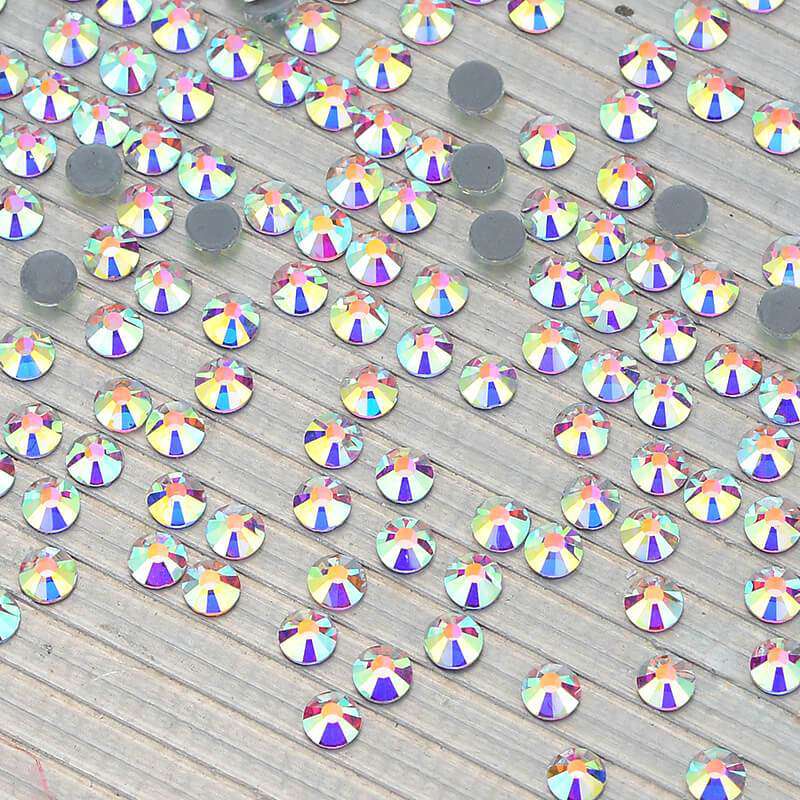 Crystal Ab Rhinestone Crystal AB Glass HotFix Rhinestones – WholesaleRhinestone