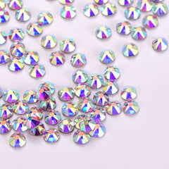 Crystal AB Glass HotFix Rhinestones 16 Cut Facets In Bulk WholesaleRhinestone