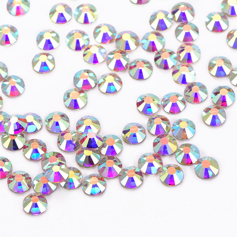 Crystal AB Glass Flat Back Rhinestones In Bulk WholesaleRhinestone