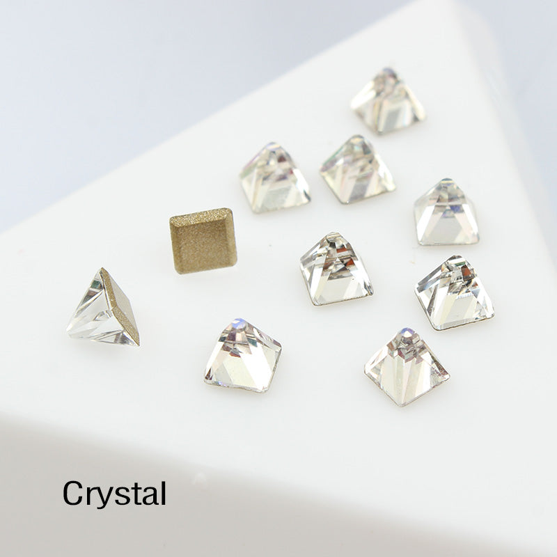 Crystal Square Cone Shape Flat Back Fancy Rhinestones For Nail Art WholesaleRhinestone Main image