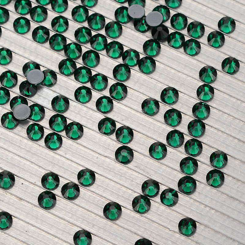 Dark Green Glass HotFix Rhinestones In Bulk WholesaleRhinestone